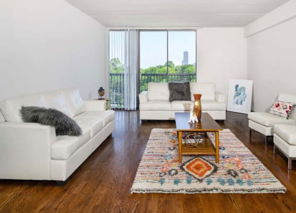Modern Living Room at Memorial Towers Apartments, The Barvin Group, Houston, Texas